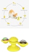 Vsell24 Windmill Cat Toy With Mints Little Bells And Interactive Cat Turntable Massage Toy For Teeth Cleaning Scratching Chewing And Wall Hanging Exercises Yellow