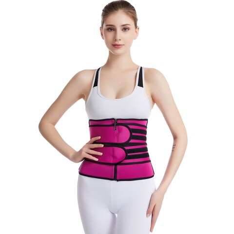 Generic-Rose Waist Trainer Belt Corset for Women Weight Loss Body Shaper Belt Tummy Slimming Belt Cincher-X-Large