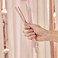 Ginger Ray Stainless Steel Metal Straws with a Cleaning Brush 5-Pieces- Rose Gold