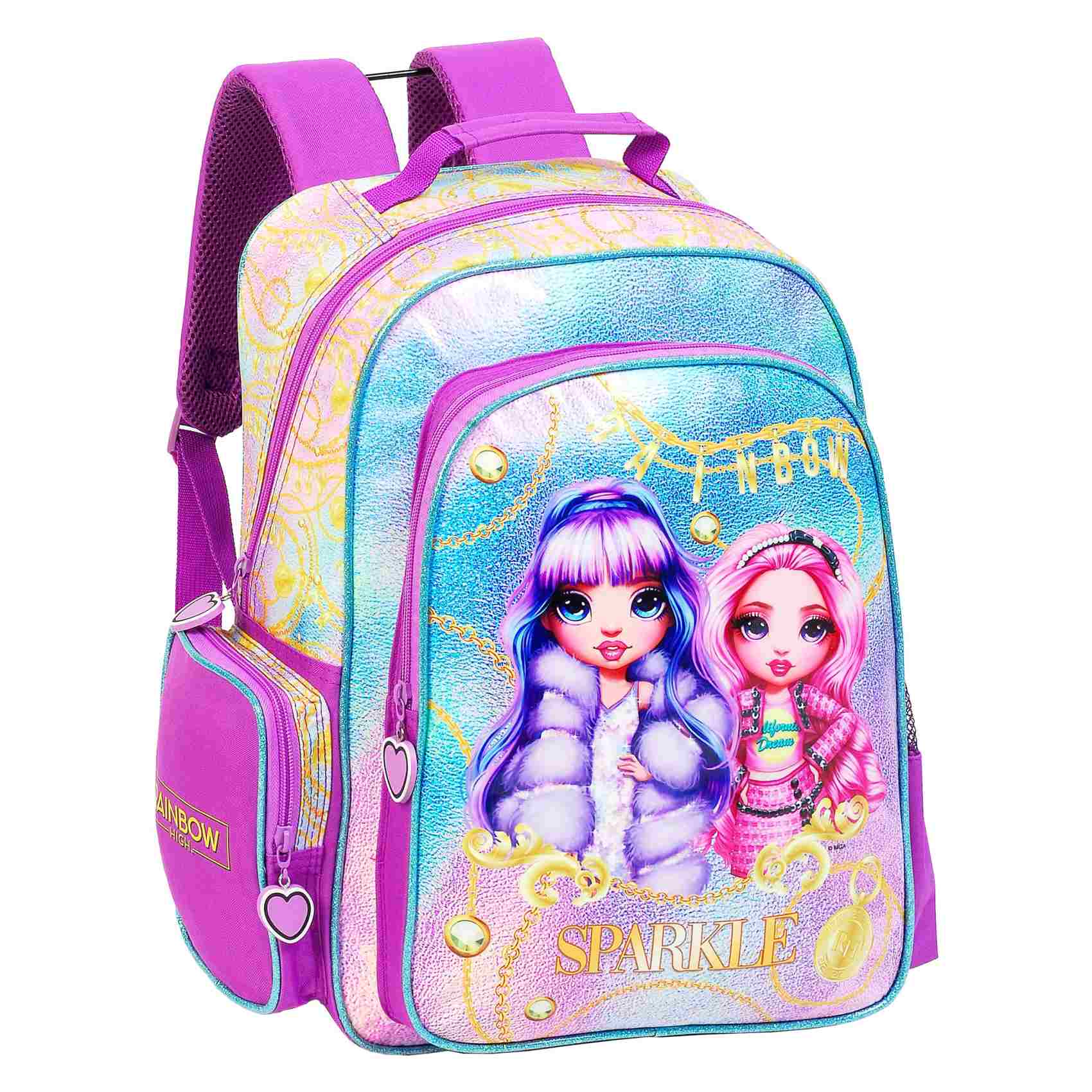Buy Rainbow Sparkle Themed Backpack Multicolour 16inch Online ...