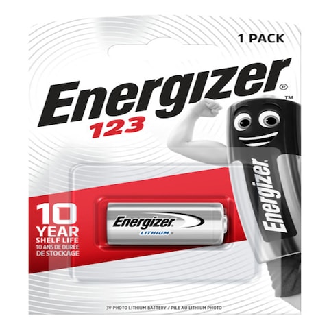 Energizer Button Battery Lithium 123 3V 1 Battery
