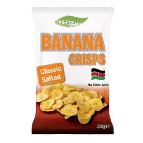 Wots Bharti Ben Classic Salted Kenyan Banana Crisps 200G