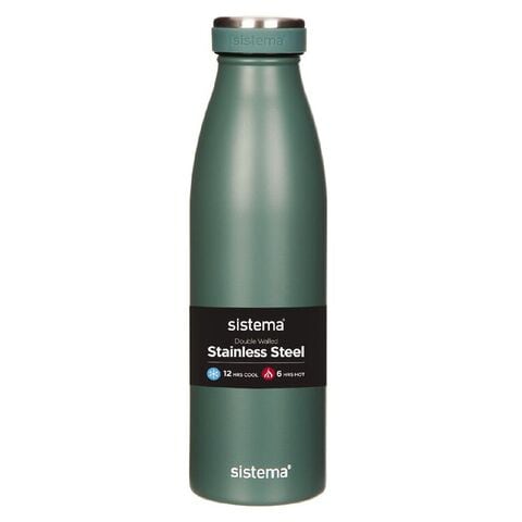 Sistema Stainless Steel Water Bottle D-Green 500Ml