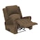 In House Velvet Rocking &amp; Rotating Recliner Chair - Light Brown - NZ120
