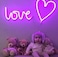 LOVE Sign Neon LED Light Pink 35x13cm