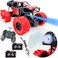 Kidwala 6X6 RC Red Monster Truck with Super Climbing Smoke Spray &amp; LED Lights Car, Vacuum &amp; Oversized 6 Tires Truck for boys