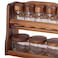 Billi Wooden Spice Rack Set W/ 5 Bottles &amp; 3 Canisters