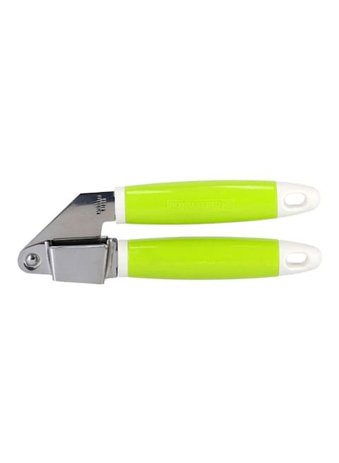 Royalford Stainless Steel Garlic Press Silver/Green/White Silver/Green/Whitemeter