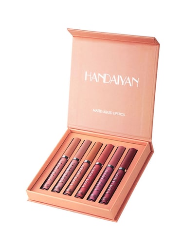 Handaiyan 6-Piece Matte Liquid Lipstick, Multicolour