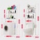 Cuisine Art Washing Machine Storage Shelf Rack - 3 Tiers, Space-Saving, Easy Assembly, No Drilling. Fits Over Toilets or Washing Machines. Dimensions: 25x65x166 cm, White