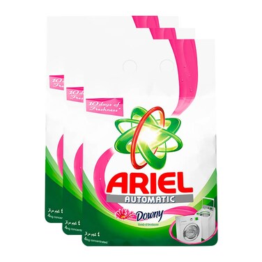 Buy Ariel Automatic Powder Detergent, Touch of Downy, 4 kg - Pack of 3 ...