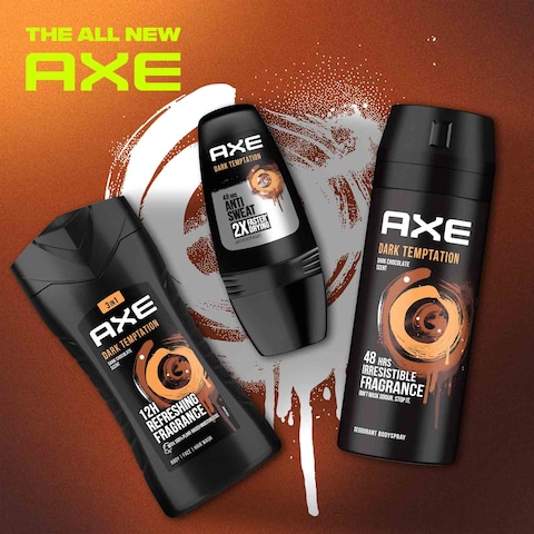 Axe Men&#39;s Deodorant Body Spray  Dark Temptation For 48 Hours Irresistible Fragrance 150ml