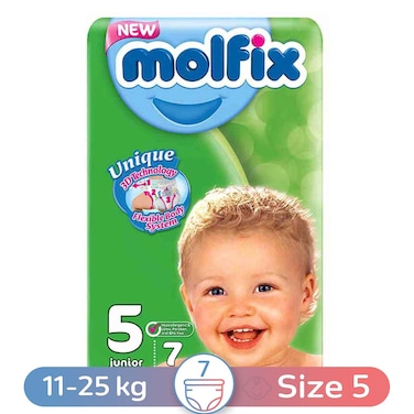 مولفيكس حفاضات للاطفال جونيور مقاس 5 - 7 حفاضة