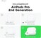 elago Pager compatible with AirPods Pro 2 2nd Generation Shock Resistant, Full Protection, with Lanyard - Classic White