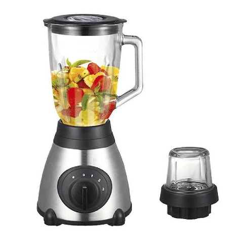 2 in 1 Stainless Steel Super Power Blender, Ice Crusher Fruits Juicer Machine Electric Bean Blender Mixer, 2600W Silver