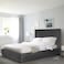 In House Alkmar Velvet Bed Frame - King - 200x180 cm - Dark Gray