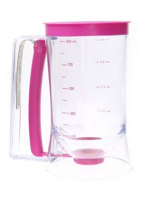 Generic Cake Batter Dispenser Clear/Pink 900Ml