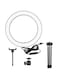 Generic - Mini LED Ring Light with Tripod Stand Black