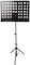 Mike Music Height &amp; Angle Adjustable Orchestral Conductor Sheet Stand, Matte Black (Music Sheet Stand 1, Pack, Black)