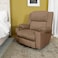 In House Velvet Classic Cinematic Recliner Chair With Cups Holder - Light Brown - Lazy Troy