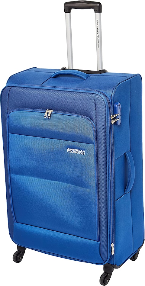 American Tourister Oakland Soft Luggage Trolley Bag, Blue, 68 cm