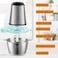 Food Chopper Multifunctional Stainless Steel Food Processor Vegetable Chopper Electric Meat Grinder for Meat Vegetable Fruits, 2L, 4 Sharp Blades