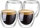 Urban Utility Double-Wall Insulated Glass Espresso Mugs Latte Coffee Glasses/Whisky/coffee cup/Tea Mug - 250ml (9 oz),Set of 4