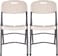 Karnak 2-Pieces Folding Plastic Chair, Metal Strong Legs, Chair For Makeup, Dining, Meeting Room, Office, Home, Study, Gaming, Out Door White &amp; Black Kfc412