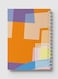Lowha Spiral Notebook With 60 Sheets And Hard Paper Covers With Abstract Colorful Shapes Design, For Jotting Notes And Reminders, For Work, University, School