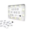 Metal LED Message White Light Box With Letters, Numbers and Symbols 21x17cm