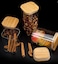 1CHASE Square Glass Storage Jar With Air tight Bamboo Lid 1500ml (50 Oz) Set Of 3
