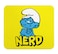 Loud Universe - Mouse Pad Rectangular Smurf Nerd Cute Yellow Minimal Smurf