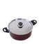 ROYALFORD Nonstick Cookware With Lid Red/Silver/Black 26centimeter