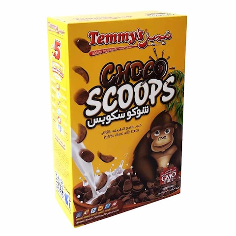 Temmy&#39;s Choco Scoops Cereal box - 500 grams