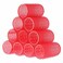 10-Piece Self Grip Hair Roller Set ,Red