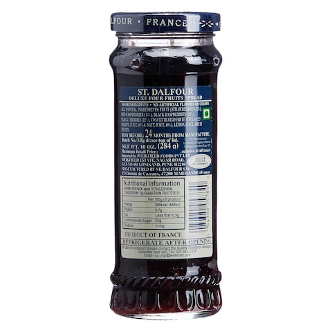 St.Dalfour No Added Sugar Four Fruits Jam 284g
