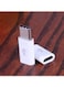 Generic 2-Piece Type-C Male To Micro USB Female Converter Adapter, White