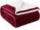 Comfy King Size Sheep Fur Blanket-Marroon