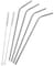 Generic 4 Long Stainless Steel Drinking Straws 20 Oz &amp; 30 Oz Cups Cleaning Brush Include