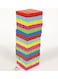 Sharpdo 48-Piece Wooden Coloured Tumbling Tower Toys With Dices 10X10X10cm