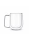 Double Wall Isolated Glass Coffee Mug Clear
