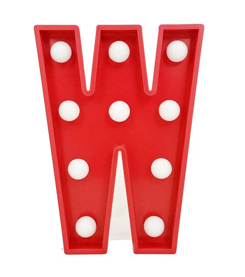 LED Marquee Letter Light Sign Wooden Red (W) 25cm