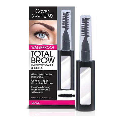 Cover Your Gray Total Brow Eyebrow Sealer And Colour Black 10g