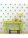 Spoil Your Wall 50-Piece Turquoise Triangle Decal Dots Blue 70x70cm