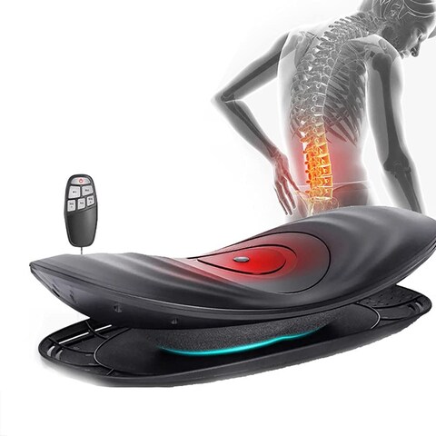 Jsbvm Lumbar Massager, Waist Massager, Spine Aligner Device, Spinal Decompreeesion, Lumbar Traction Device, Stretcher, With Heat Function, Ideal Gifts
