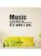 Spoil Your Wall Music Quotes Wall Decals Black 80x40cm
