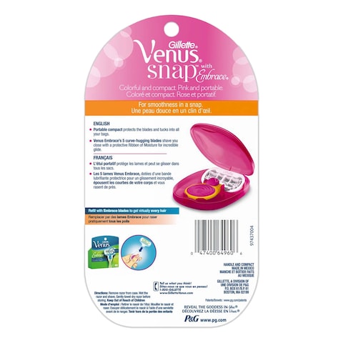 Gillette Venus Embrace Mini Razor For Women - 5 Blades