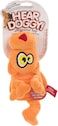 HEAR DOGGY!® Flattie  Cat Orange with Chew Guard Technology™ and Silent Squeak Technology™ Plush Dog Toy