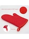 Non-Slip Kitchen Oven Gloves, Red