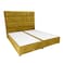 In House Alex Velvet Bed Frame - King - 200x200 cm - Gold